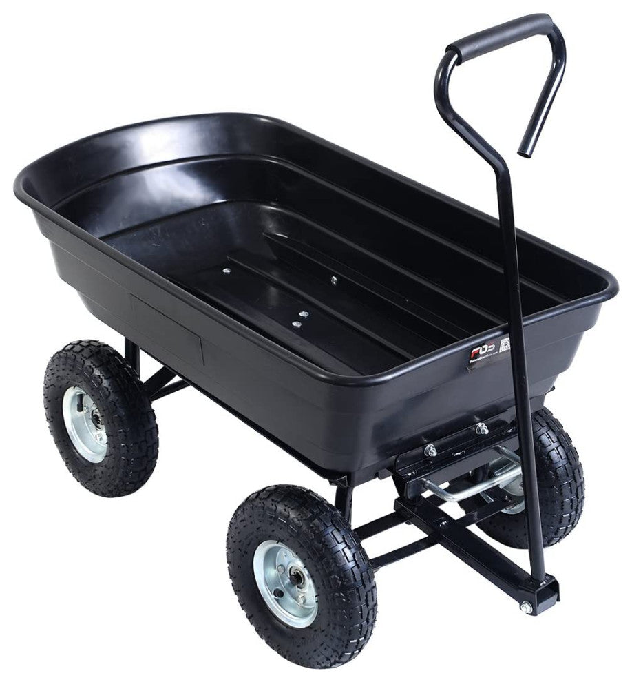 Garden Dump Cart Dumper Wagon Carrier Wheel Barrow