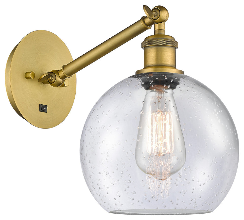 Innovations 317-1W-BB-G124-8-LED 1-Light Sconce, Brushed Brass