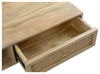 Scandinavian Reed Coffee Table - Natural