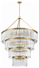 Emory 22-Light Modern Gold Chandelier, Clear Glass