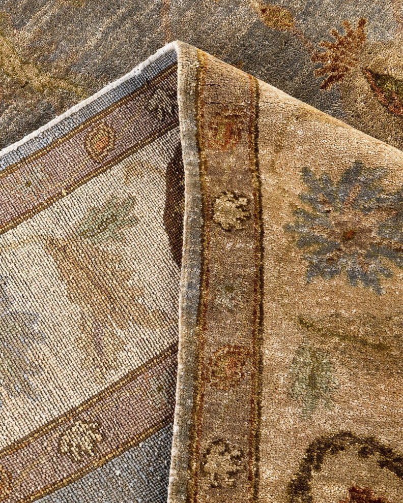 Oushak One-of-a-Kind Handmade Area Rug Gray, 7' 10" x 10' 1"