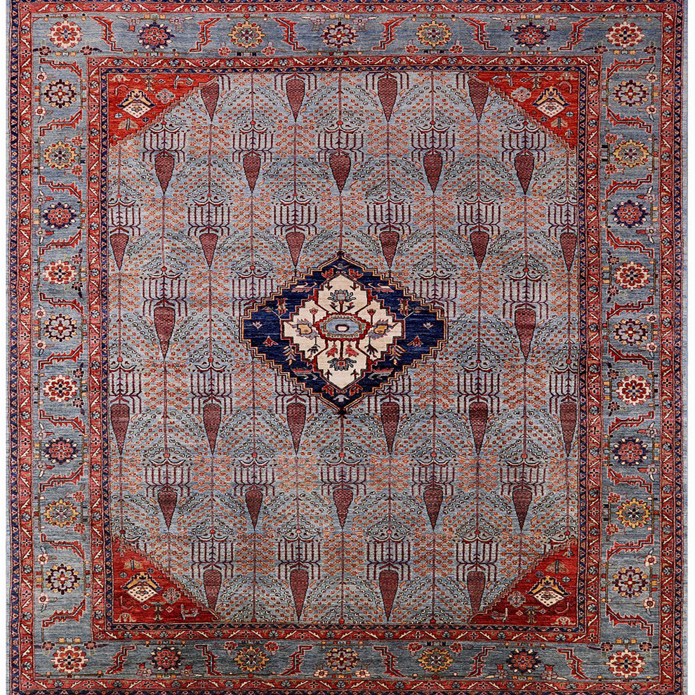 Ahgly Company Indoor Square Mid-Century Modern Area Rugs, 4' Square