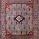 Ahgly Company Indoor Square Mid-Century Modern Area Rugs, 4' Square