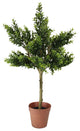Potted Two-Tone Artificial Sweet Grass Tree, 26"