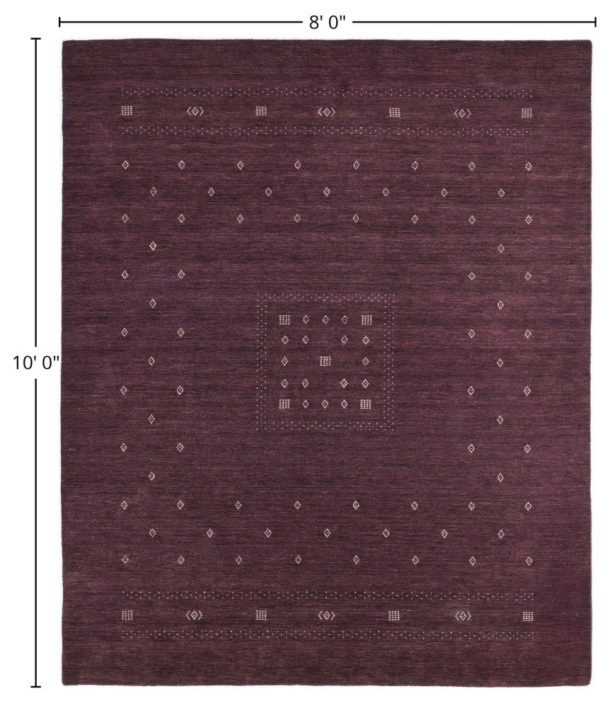 Simi One-of-a-Kind Handmade Area Rug Purple, 8' 0'' x 10' 0''