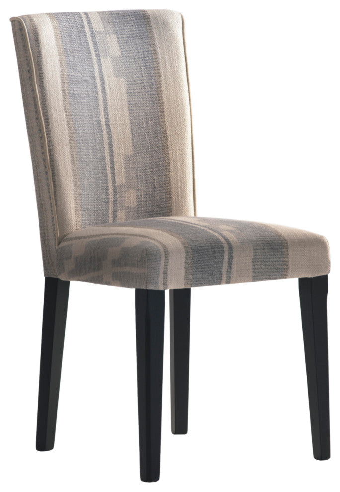 Patterned Fabric Upholstered Dining Chair | Andrew Martin Addington, White