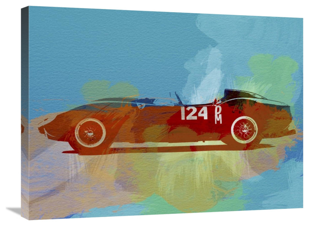 "Ferrari Testa Rossa Watercolor 1" Fine Art Print