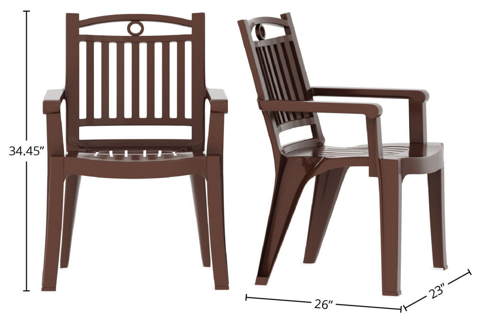 Windsor Resin Patio Chair, Brown