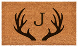 Calloway Mills Antler Monogram Doormat, 24"x48", Letter J