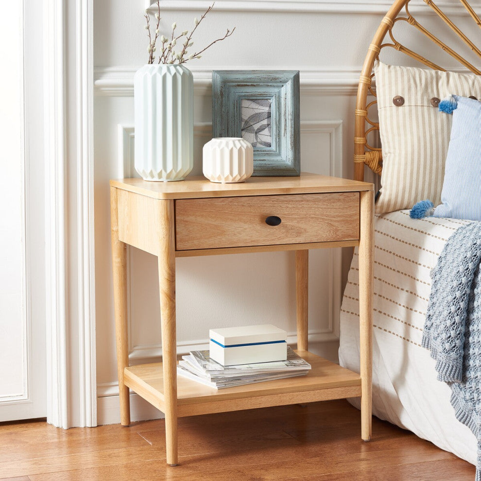 Safavieh Boden 1 Drawer Nightstand, Natural