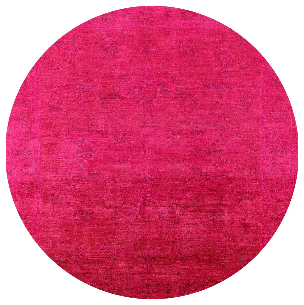 Ahgly Company Indoor Round Mid-Century Modern Area Rugs, 7' Round