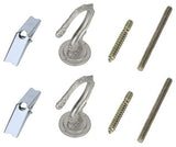 Aspen Creative 21401-2 2.5" Large Swag Hook, Brushed Pewter, 2-Pack