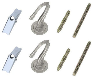 Aspen Creative 21401-2 2.5" Large Swag Hook, Brushed Pewter, 2-Pack