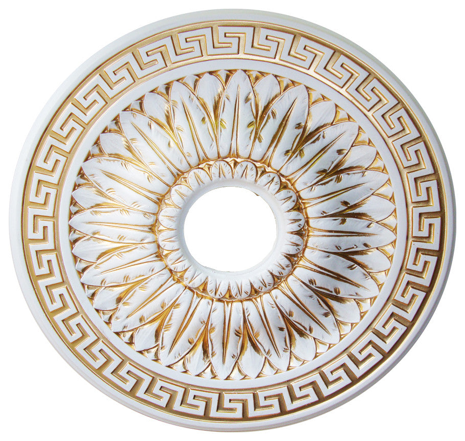 Artistry Lighting, Round 18" Antique White and Gold Ceiling Medallion (ARP05-F1)