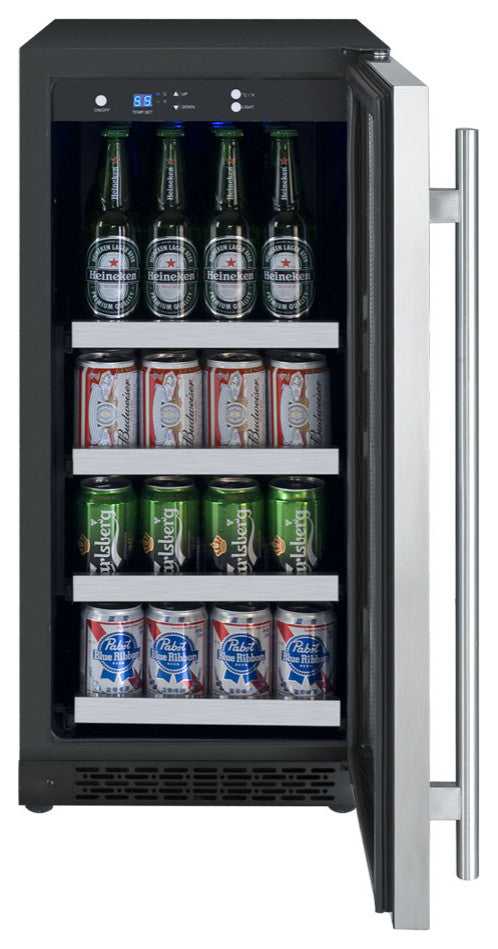 Wine Cooler: 15" FlexCount II Tru-Vino Stainless Steel Beverage Center