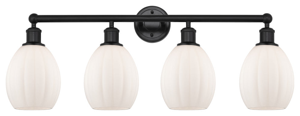 Innovations 616-4W-BK-G81 Eaton 4 Light 32.5" Bath Vanity Light, Matte Black