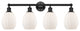 Innovations 616-4W-BK-G81 Eaton 4 Light 32.5" Bath Vanity Light, Matte Black