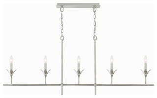 CRYSTORAMA Broche 5 Light Antique Silver Chandelier