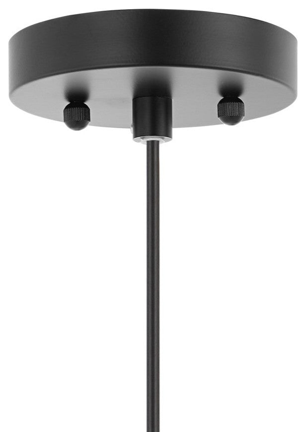 Nova 20.25" 1-Light Rattan 180" Plug-In or Hardwired LED Pendant, Brown, Lucas
