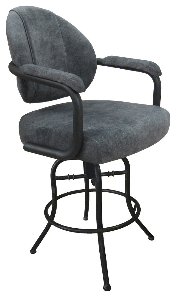 Swivel Tilt Metal Counter 26" 30" Bar Stool M-70, Outlier Charcoal - Grey, 30"
