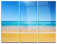 "Dark View of Tropical Beach" Photo Metal Wall Art, 3 Panels, 36"x28"