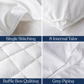 Delara Wool Duvet Insert 100% Organic Cotton Shell, Twin, 68"x86"