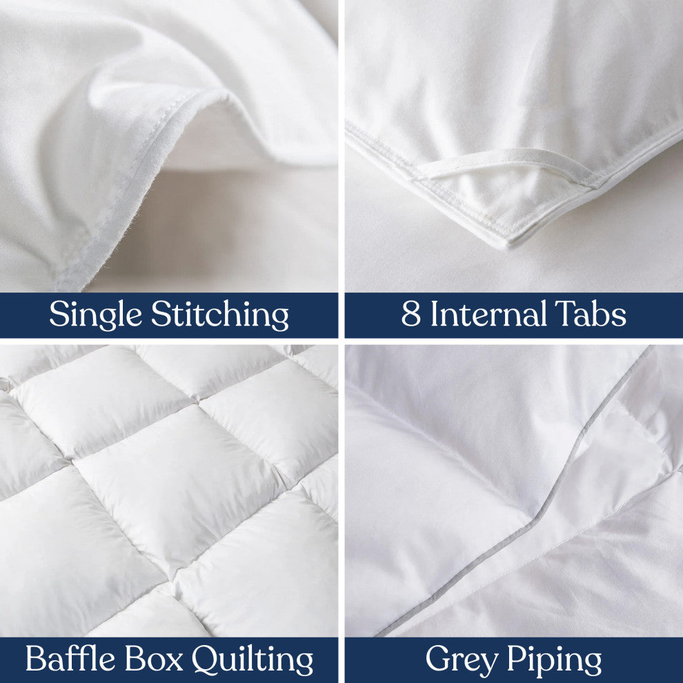 Delara Wool Duvet Insert 100% Organic Cotton Shell, Twin, 68"x86"
