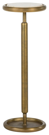 Ringo Marble Drink Table, Brass