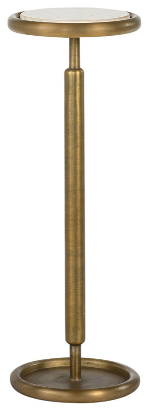 Ringo Marble Drink Table, Brass