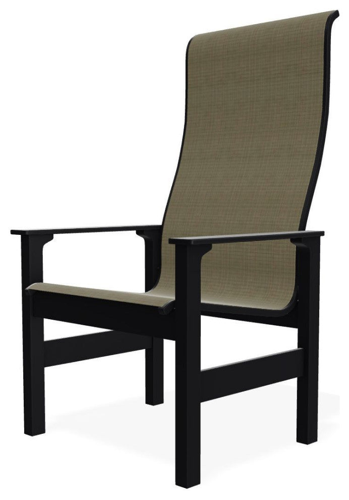 Leeward Sling Outdoor Supreme Armchair, Elevation Stone/Black