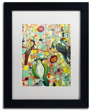 'Assemble' Matted Framed Canvas Art by Sylvie Demers
