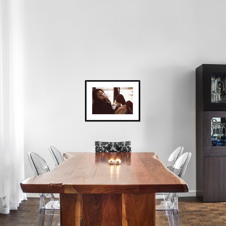 "Morning Coffee" Framed Digital Print by Rod Clemen, 30x22"
