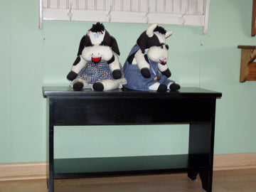Hallway Boot Bench Black 30" Country Primitive