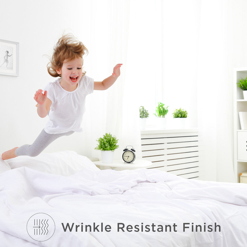 Organic Cotton Fitted Sheets, Extra Deep Pocket, Lustrous Sateen Weave, Set of 6