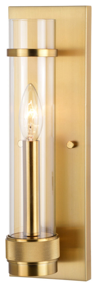 Bari 14"H Wall Light Satin Brass