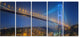 Bosphorus Bridge at Night Istanbul, Landscape Canvas Print, 60"x28", 5 Panels