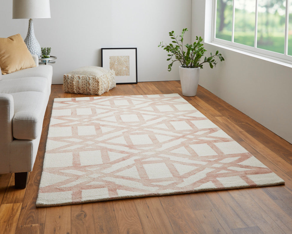 Weave & Wander Marengo Rug, Blush, 3'6"x5'6"