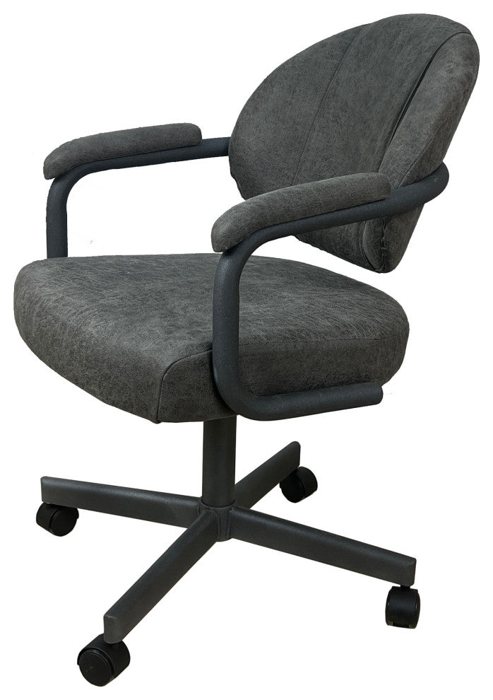 M-70 Caster Swivel Tilt Kitchen Chair with Wheels, Northwest Elk - Gray