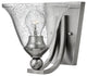 Hinkley Bolla Sconce Single Light Sconce, Brushed Nickel With Clear Glass