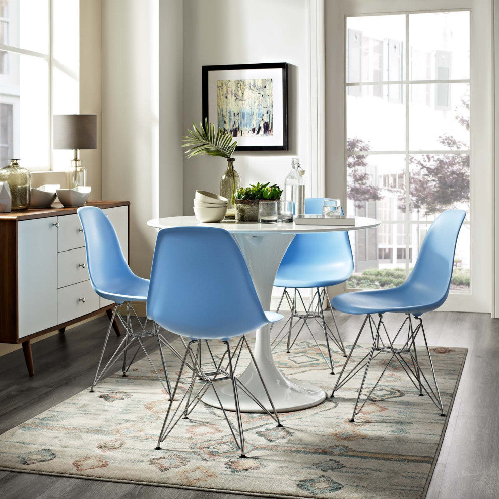 Modern Blue Paris Dining Side Chair