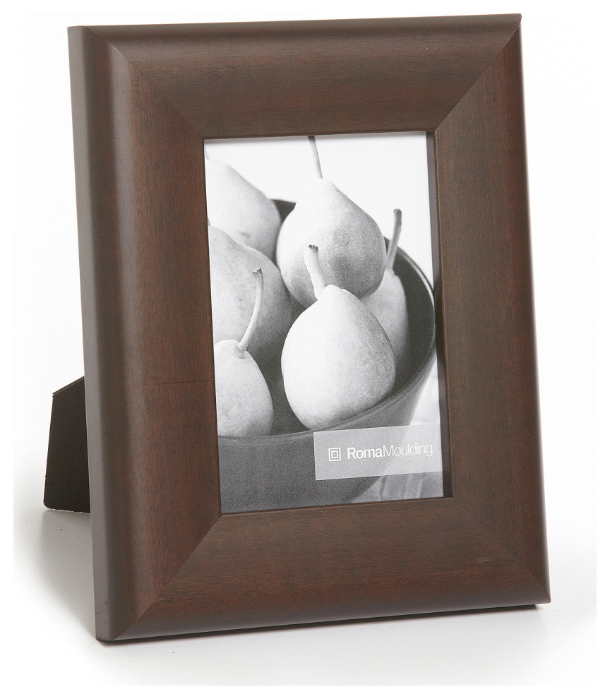 Belvinder Brown Picture Frame, 2", Easle Back, Contemporary, 4 x 6