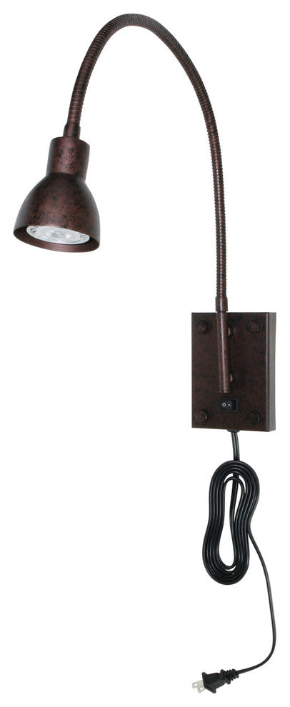 LED Gooseneck Light, Rust Finish, Rust