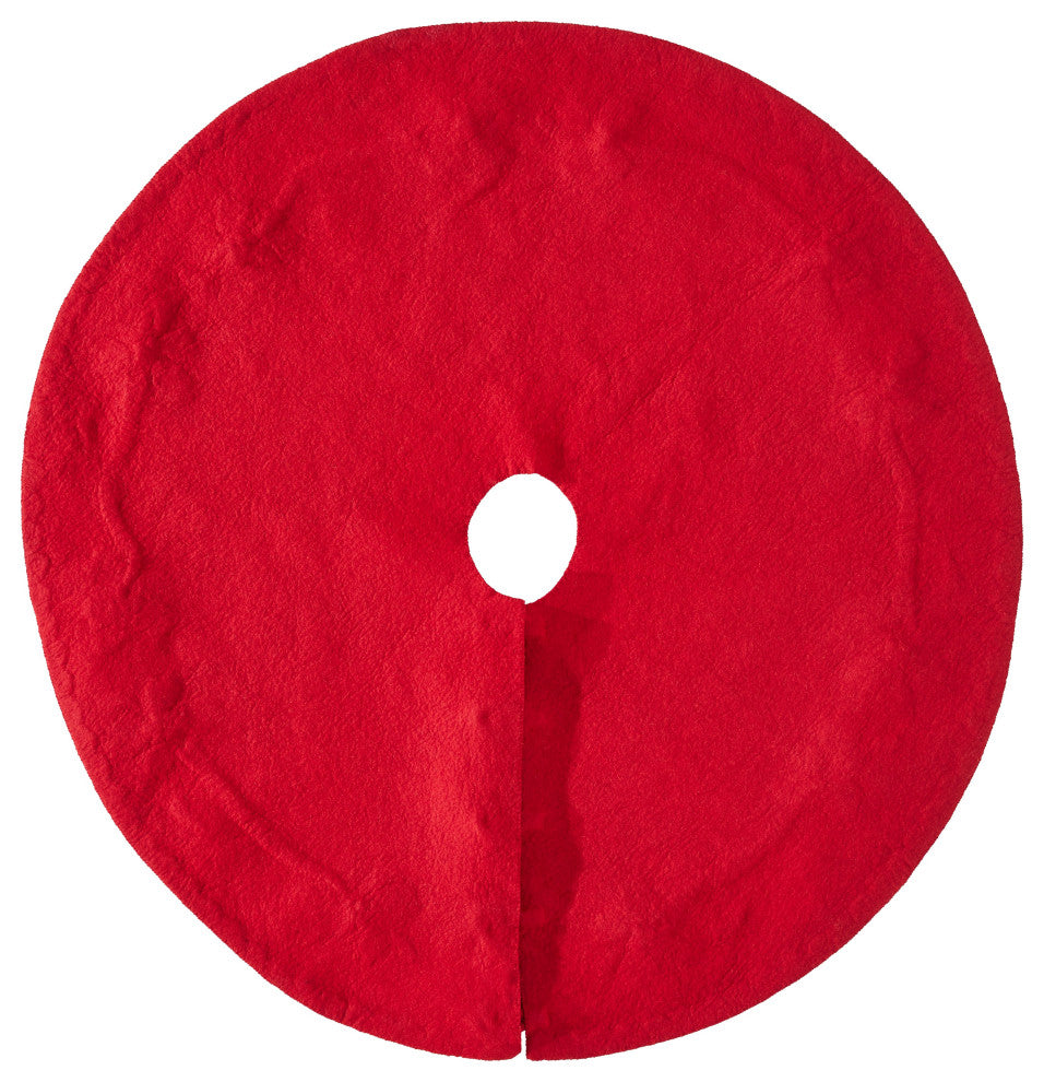 Berries Christmas Tree Skirt in Red