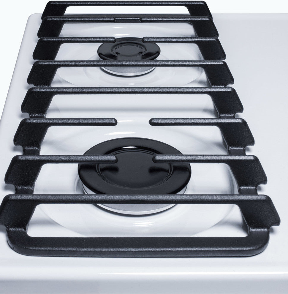 Summit WTL033S 24"W 4 Burner Gas Cooktop - White