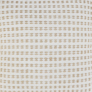 Ivory and Jute Interwoven Throw Pillow