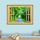 VWAQ 3D Forest Wall Decals, Vinyl Window Cling, 18"x22"