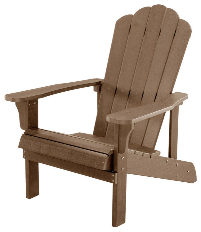 Orlando Plastic Wood Adirondack Chair, Brown
