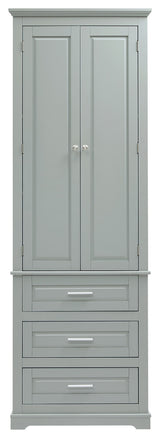 Gewnee Tall Storage Cabinet with Three Drawers for Bathroom/Office, Grey
