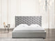 Parker King Storage Bed in Gray Velvet Fabric