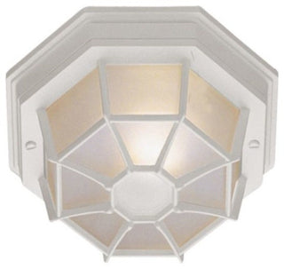 Trans Globe  Lighting, 40582 Benkert 5" Flushmount Lantern, White